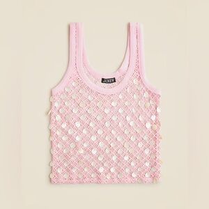 J.Crew Crochet shell-embroidered tank top NWT Size M